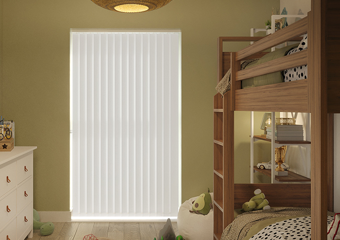 Shimmer (Blackout), Crystal White - Vertical Blind - Image 6